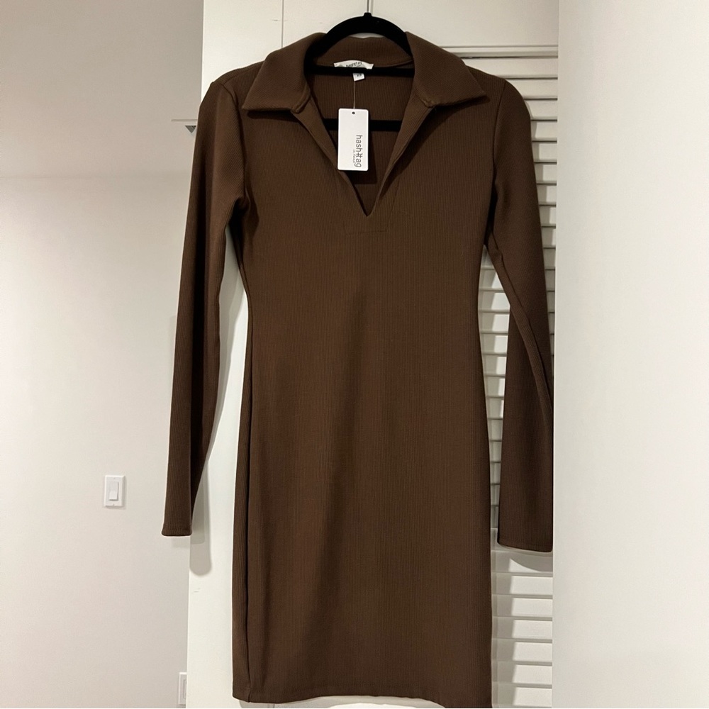 NWT long sleeve collared dress